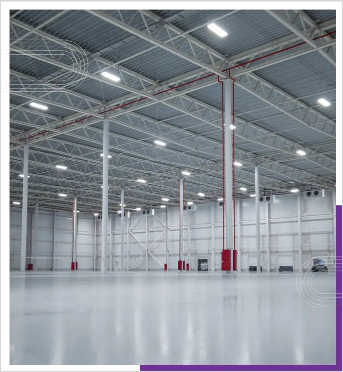 A person is cleaning a commercial space floor.