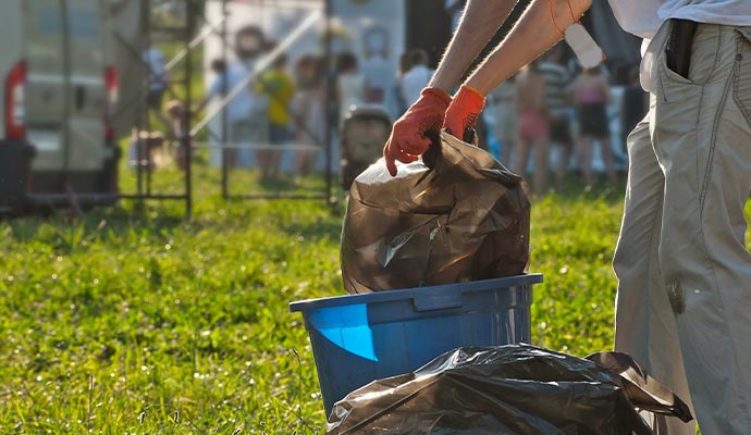 Event area cleaning