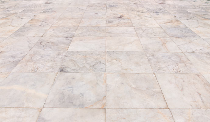 Close-up view of clean stone floor